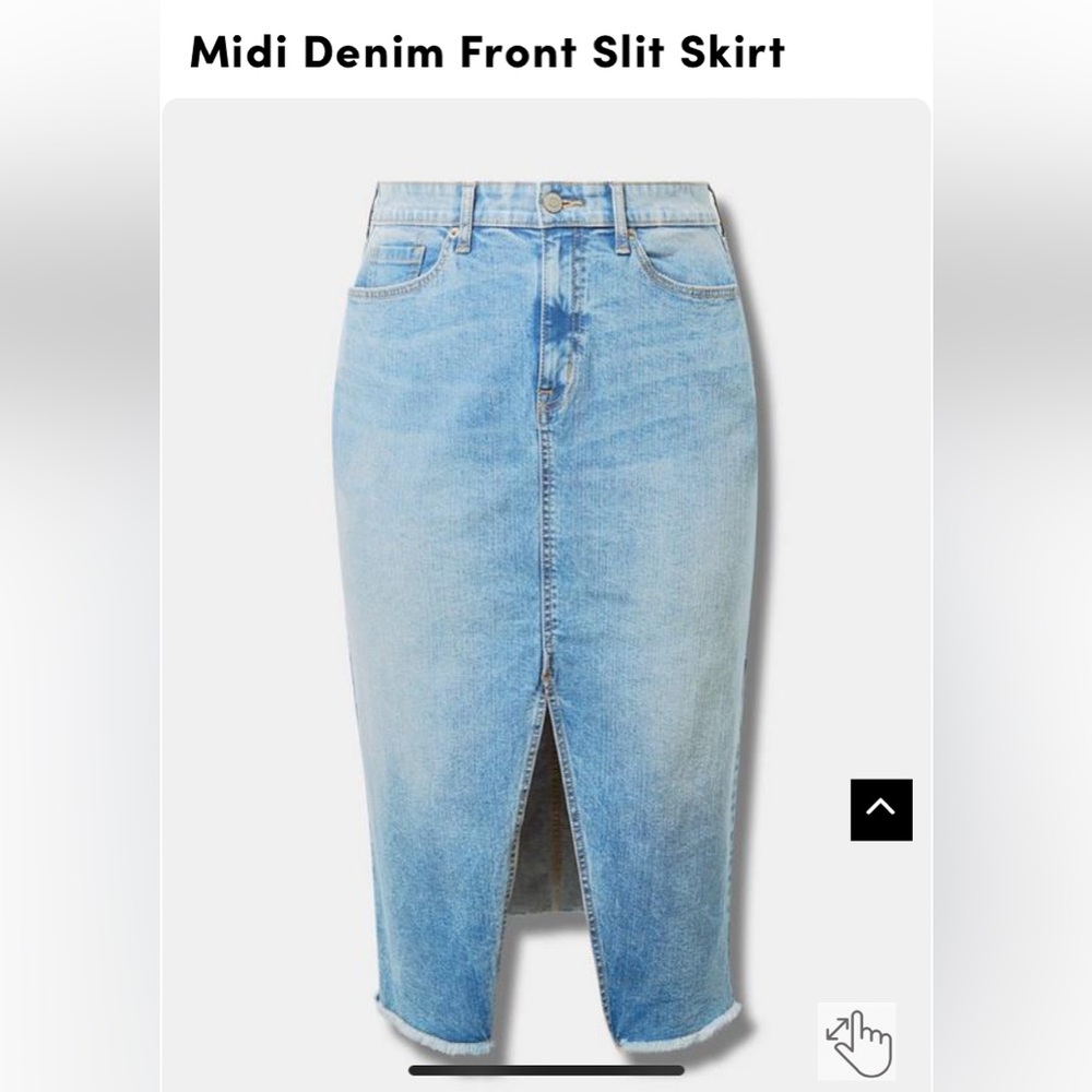 🆕 TORRID Stretch Blue Jean Front Slit Skirt!!! Slim Fit!!! NEW w/Tags!!! Denim